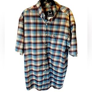 Cinch Multicolor Plaid Men's Shirt Medium